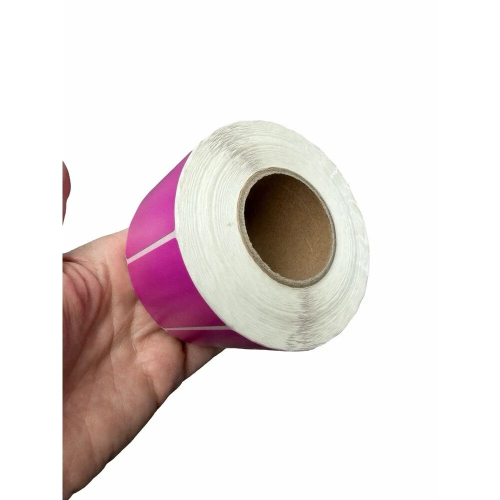 Pink Thermal Labels 1000 Sticker Roll Shipping Stickers Thank You Stickers